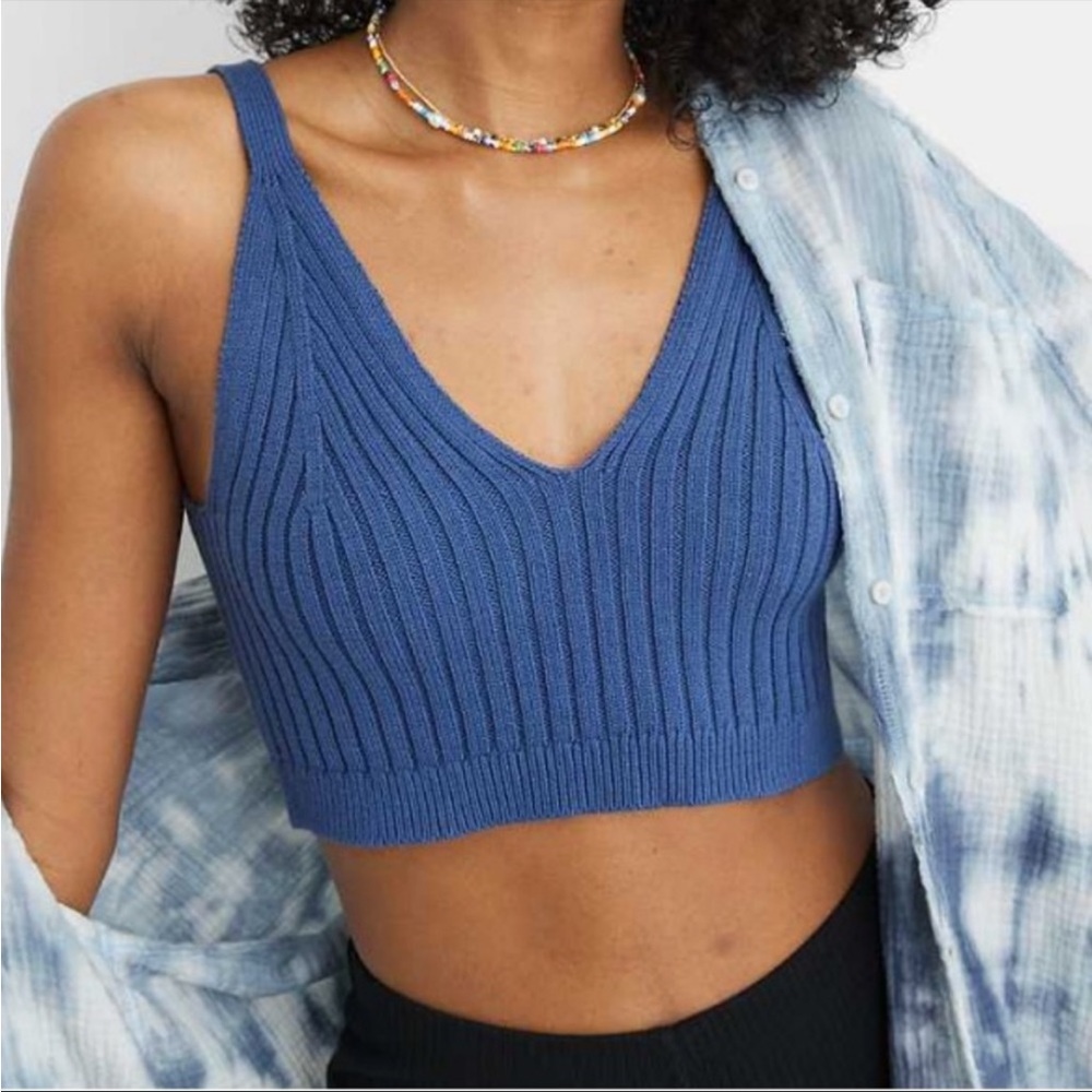 NWT Aerie Sweater Crop Tank in Lavender Size XL